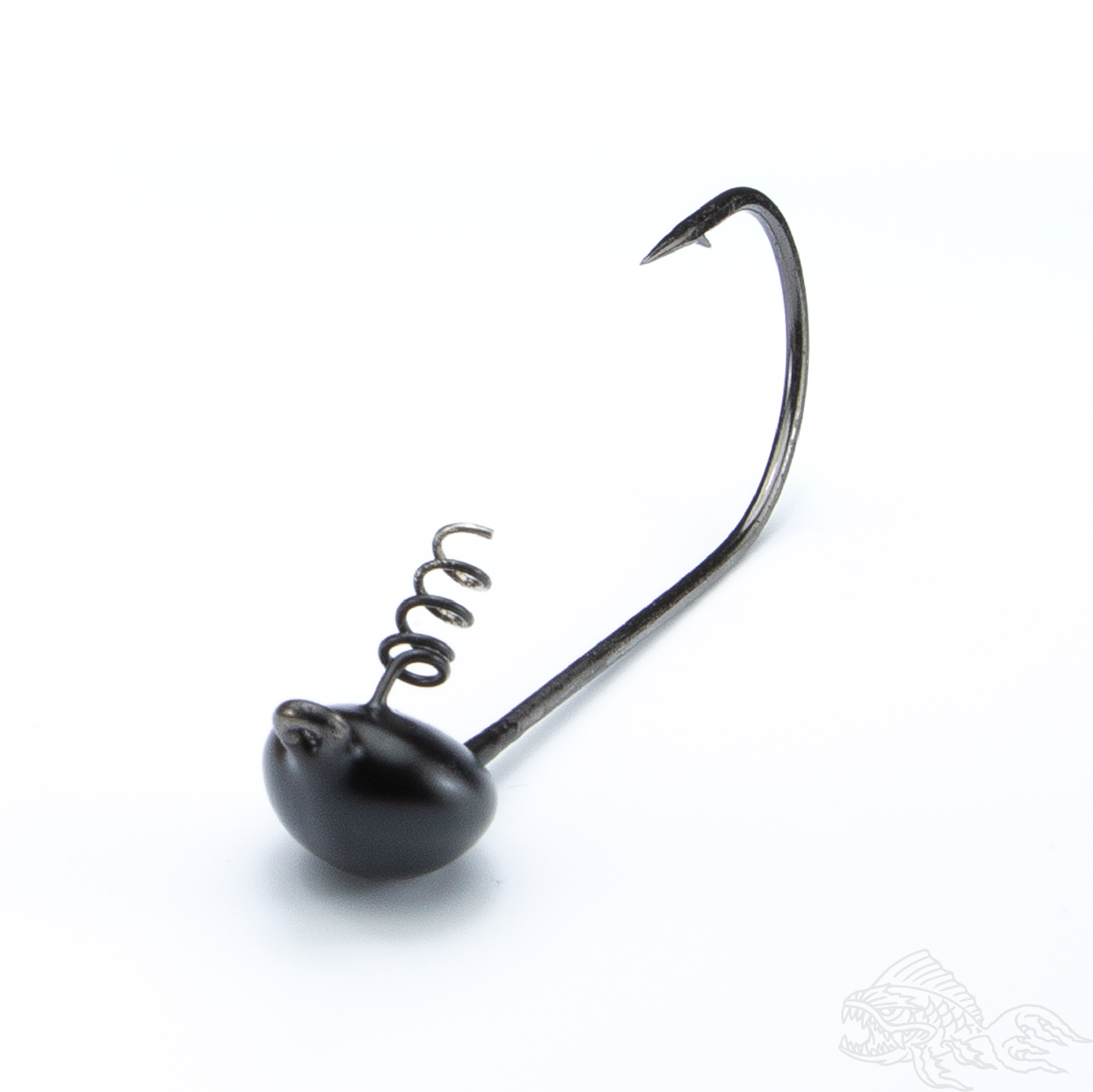 Green black tungsten shakey head jig with screw lock bait keeper